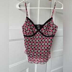 Vintage y2k Floral spaghetti strap top